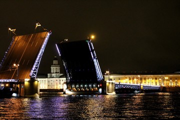 Fototapeta na wymiar Neva bridge