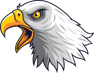 Fototapeta premium Cartoon Eagle head mascot