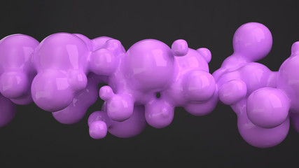 Abstract purple bubble from spherecial shapes