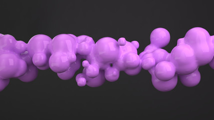 Abstract purple bubble from spherecial shapes