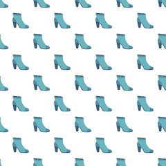 Blue woman shoe pattern seamless repeat background for any web design