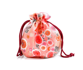 traditional lucky bag isolated on a white