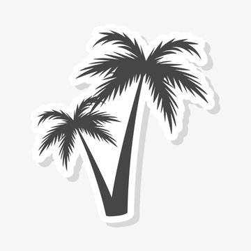 Silhouette palm tree, Palm tree sticker