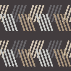 Ethnic boho seamless pattern. Traditional ornament. Brushwork. Hand hatching. Tribal pattern. Folk motif. Can be used for wallpaper, textile, invitation card, wrapping, web page background.