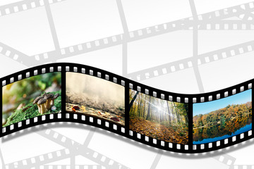 Fototapeta premium a filmstrip on the white backgrounds