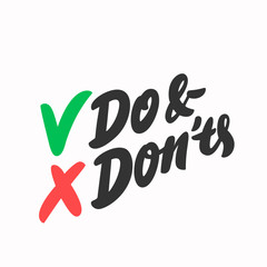 Do and don'ts. Vector lettering.