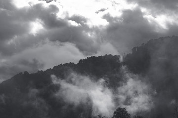 Autumn in the mountains of Krasnaya Polyana
