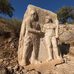 Fototapeta premium Tsar Mithridates and Heracles. (Kahta, Turkey)