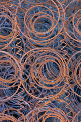 background - rusty burnt springs of an old mattress