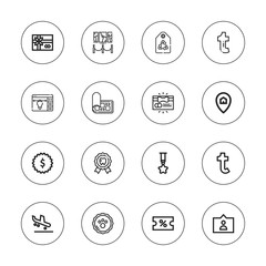 Collection of 16 outline promotion icons