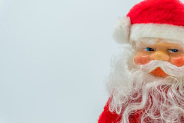 Santa Claus medium close-up framing on white background