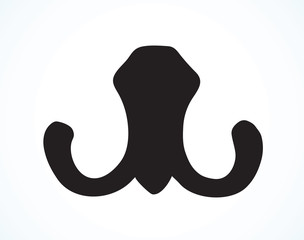 Wall hook. Vector drawing