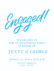 Engagement party invitation template.
