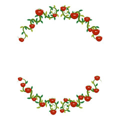 Spring botanical frame illustration