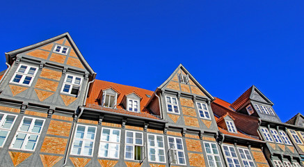 Fototapeta na wymiar Wolfenbüttel: Historische Fachwerkgebäude (Niedersachsen)