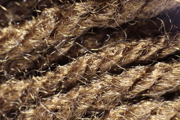 Brown yarn macro
