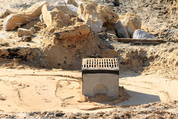 stormwater drainage during the repair of the road / changing of the roadway repair road