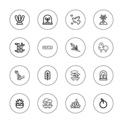 Collection of 16 outline branch icons
