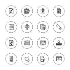 Collection of 16 outline check icons