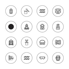 Collection of 16 outline future icons