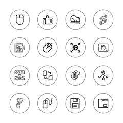 Collection of 16 outline link icons