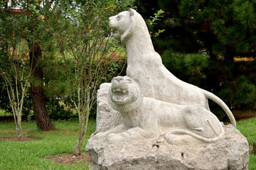 sculpture representing the zodiacal sign of the tiger in Chinese calendar