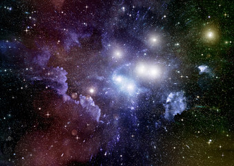 galaxy in a free space