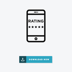 Rating vector icon