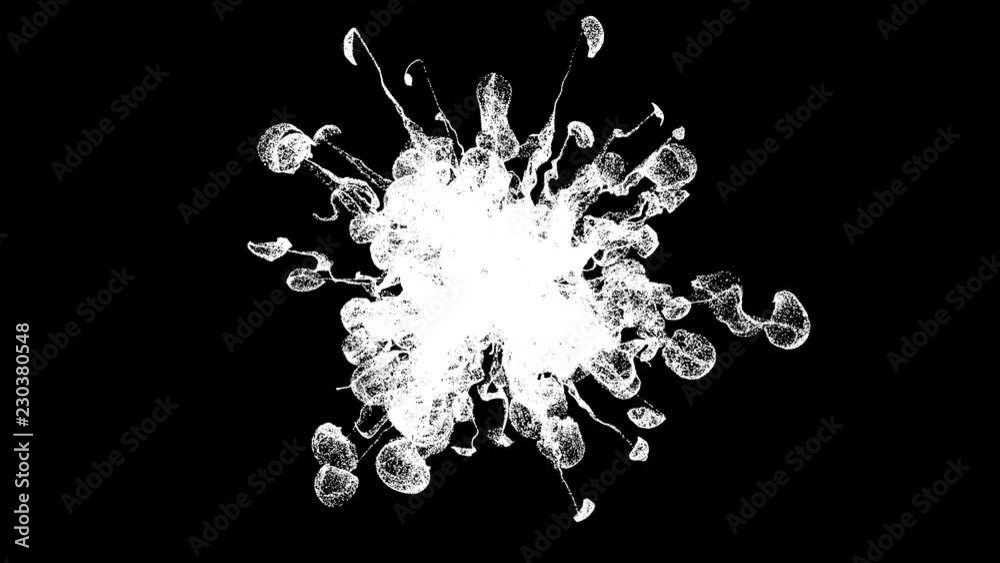 Poster 3d render background with abstract particles. turbulences and curled particles. complex simulation. 