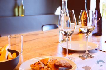 Sparkling wine Prosecco tasting. Color image