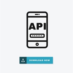 Fototapeta premium Api vector icon