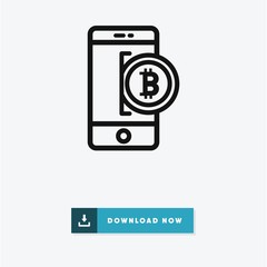 Bitcoin vector icon