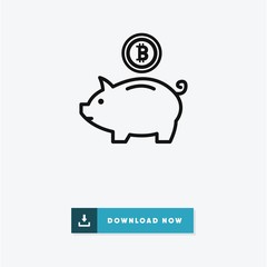 Bitcoin vector icon