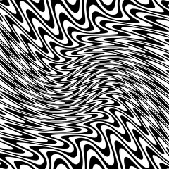 Abstract Warped Black and White Lines Background