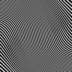 Abstract Warped Black and White Lines Background