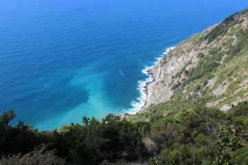 Baratro sul mare con frangenti