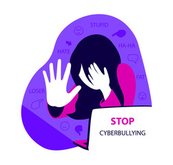 Stop cyberbullying concept