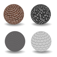 Abstract 3d spheres set.
