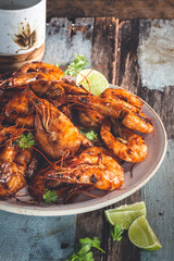 Assam Prawn, ou Crevette Grillée à la Sauce Tamarin, Plat Malaisien