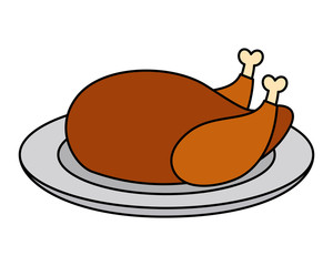 roasted chicken on dish dinner