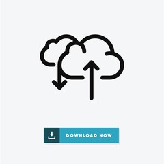 Cloud computing vector icon