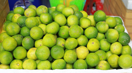 Fresh lemons for sales in the market, Thailand