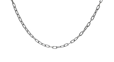 Metal chain isolated on white background with clipping path