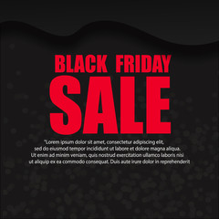 Fototapeta premium Abstract vector black friday sale layout background. For art template design, list, page, mockup brochure style