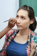 Obraz premium beauty young asian woman posting make-up