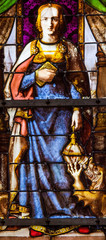 Obraz premium Stained Glass in Brussels Cathedral