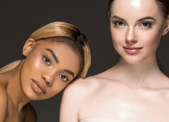 Ethnic beauty women face closeup healthy beautiful natural female protrait