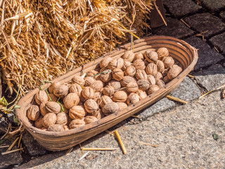 Bio Walnüsse auf dem Markt