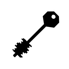 vintage key black silhouette