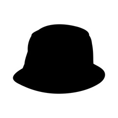 black silhouette of a men's fashionable hat